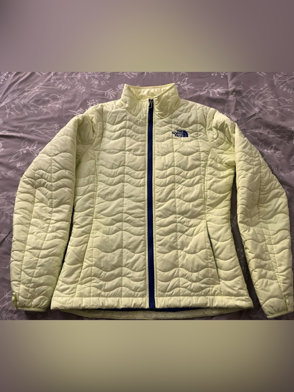 The North Face Bombay Neon Yellow Jacket with Blue Lining